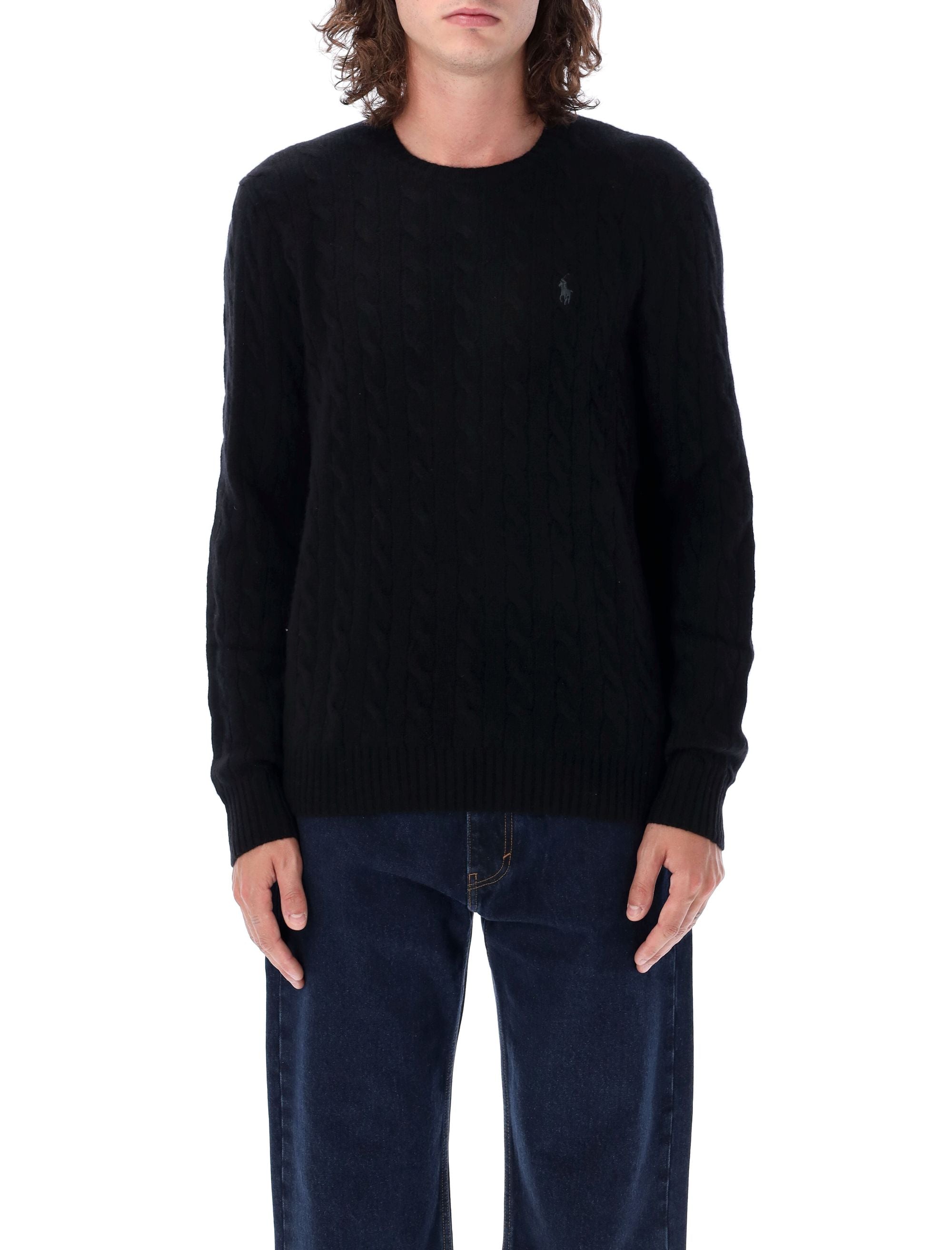 POLO  Wool-Cashmere Cable-Knit Jumper-OSI