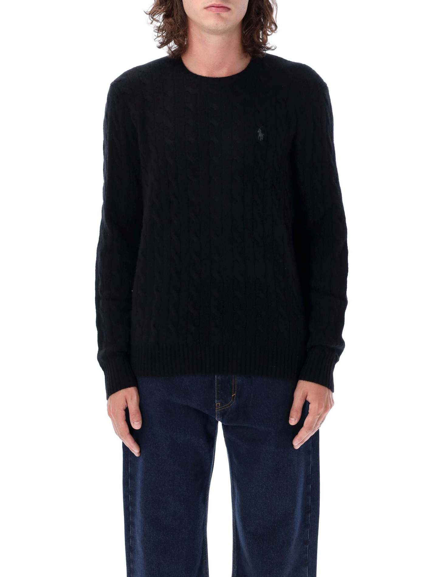POLO  Wool-Cashmere Cable-Knit Jumper-OSI
