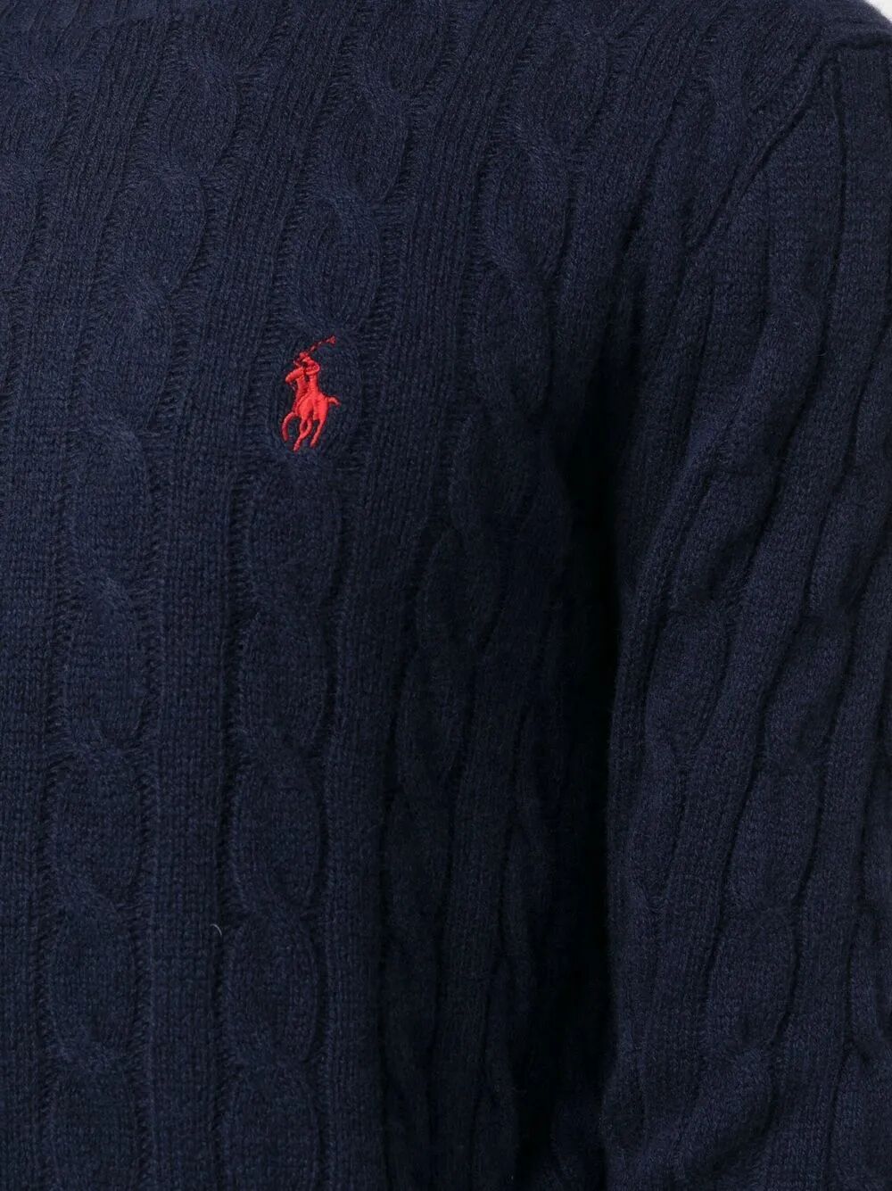 POLO  Men's Long Sleeve Pullover - 100% Wool & Cashmere Blend-OSI