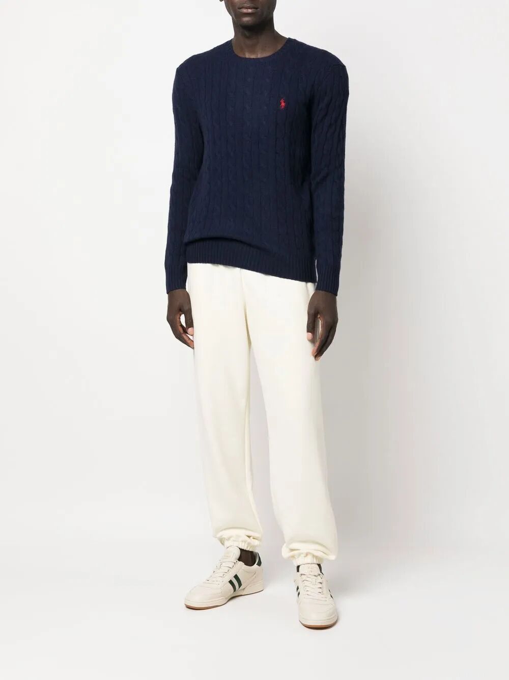 POLO  Men's Long Sleeve Pullover - 100% Wool & Cashmere Blend-OSI