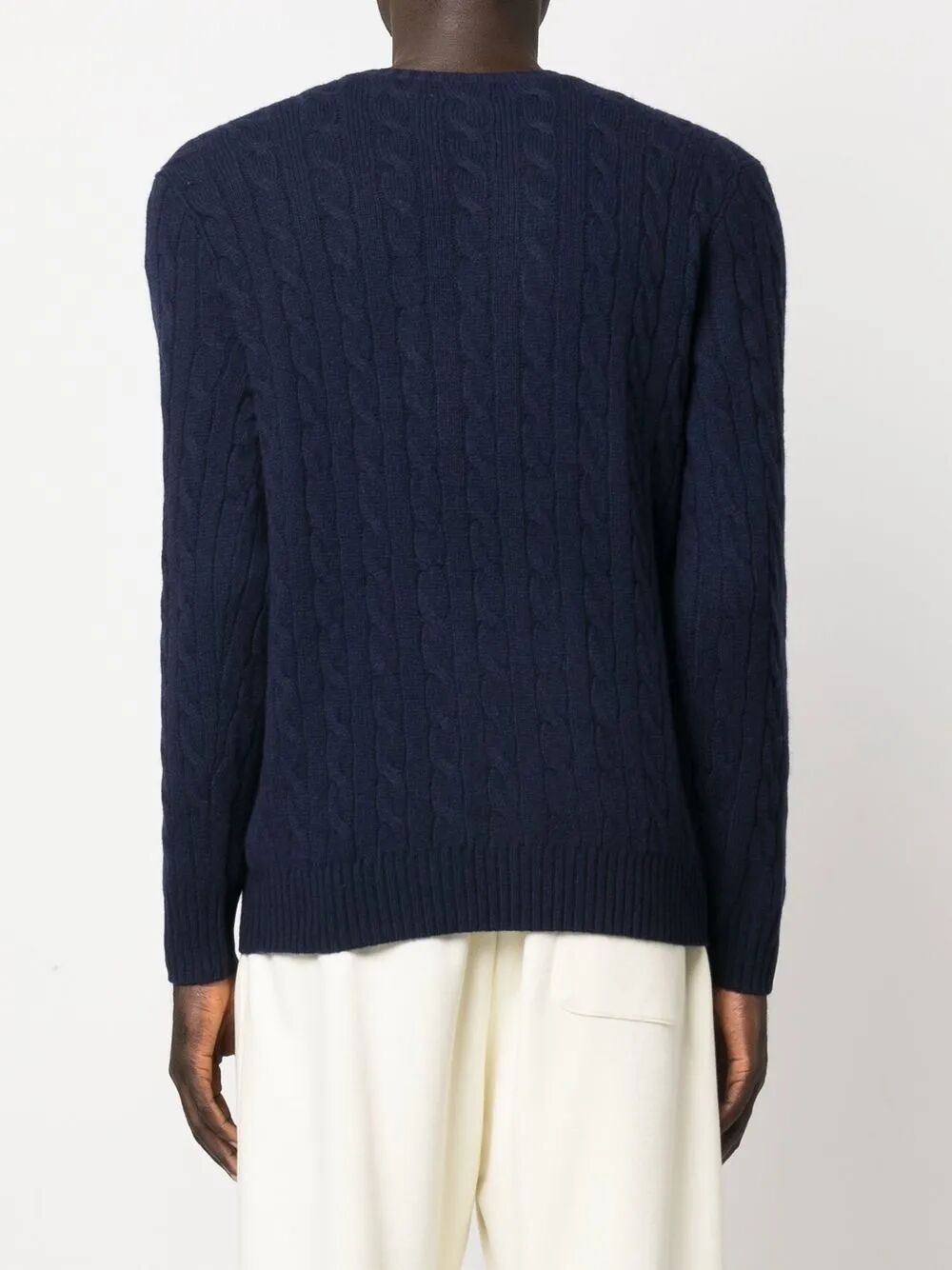 POLO  Men's Long Sleeve Pullover - 100% Wool & Cashmere Blend-OSI