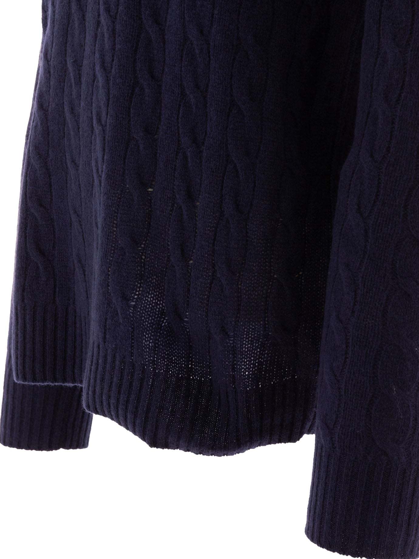 POLO  Wool and Cashmere Crewneck Sweater with Logo-OSI