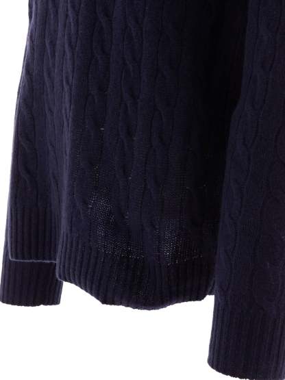 POLO  Wool and Cashmere Crewneck Sweater with Logo-OSI