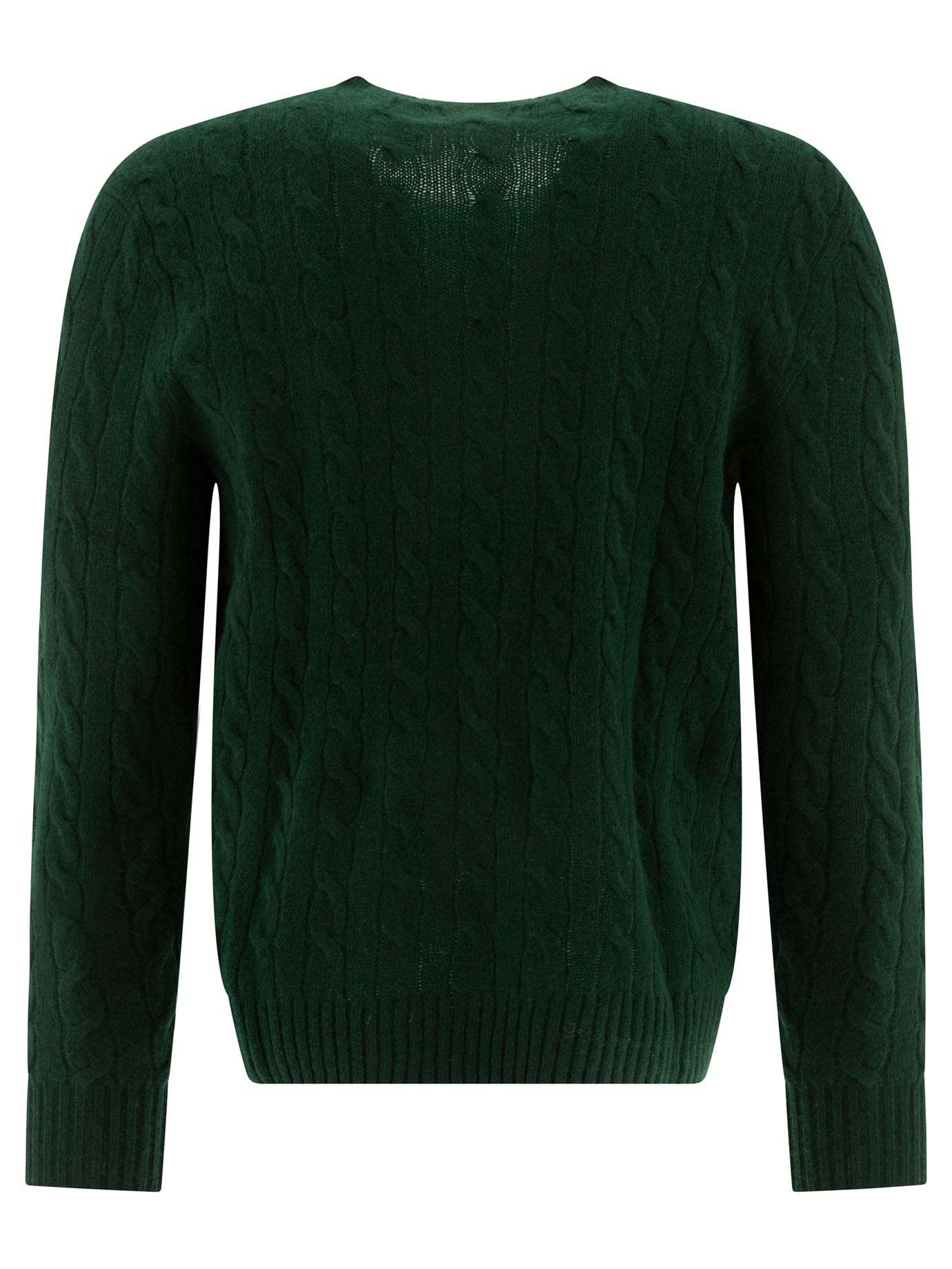 POLO  Wool and Cashmere Crewneck Sweater with Logo - Regular Fit-OSI