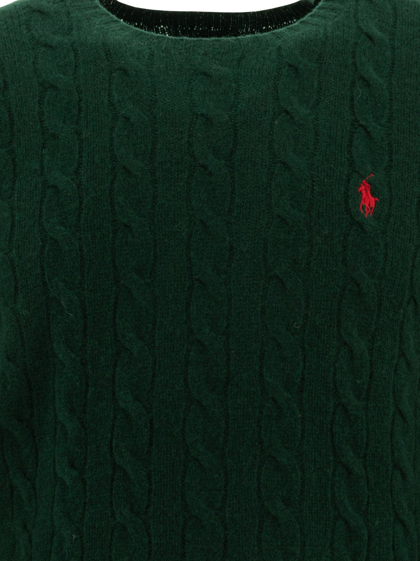 POLO  Wool and Cashmere Crewneck Sweater with Logo - Regular Fit-OSI