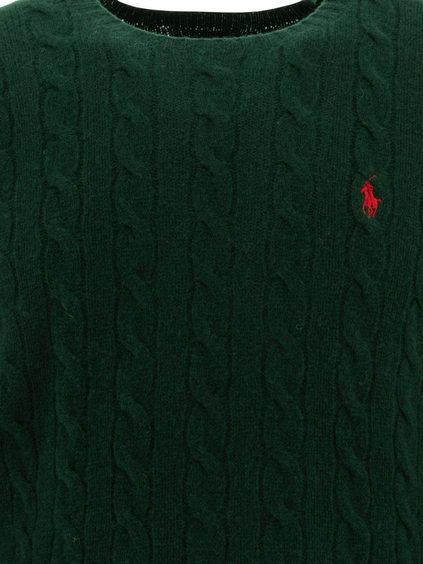 POLO  Wool and Cashmere Crewneck Sweater with Logo - Regular Fit-OSI