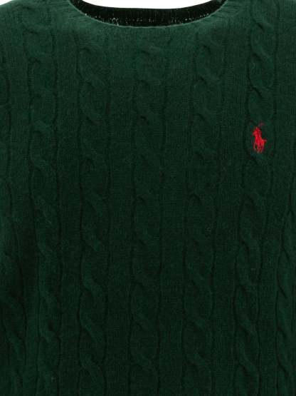 POLO  Wool and Cashmere Crewneck Sweater with Logo - Regular Fit-OSI