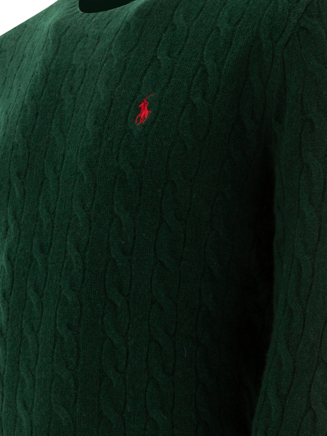 POLO  Wool and Cashmere Crewneck Sweater with Logo - Regular Fit-OSI
