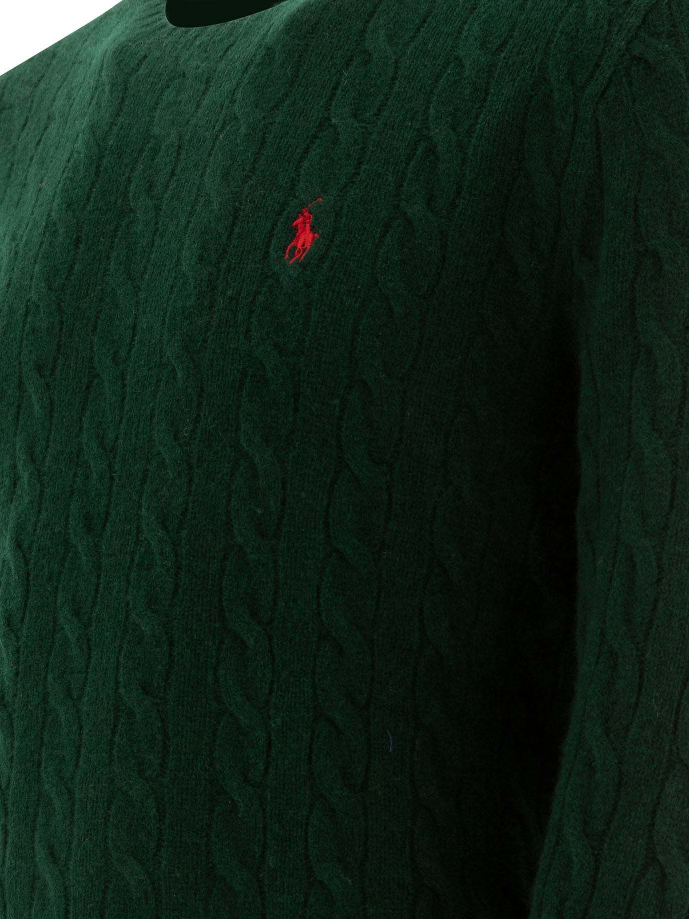 POLO  Wool and Cashmere Crewneck Sweater with Logo - Regular Fit-OSI