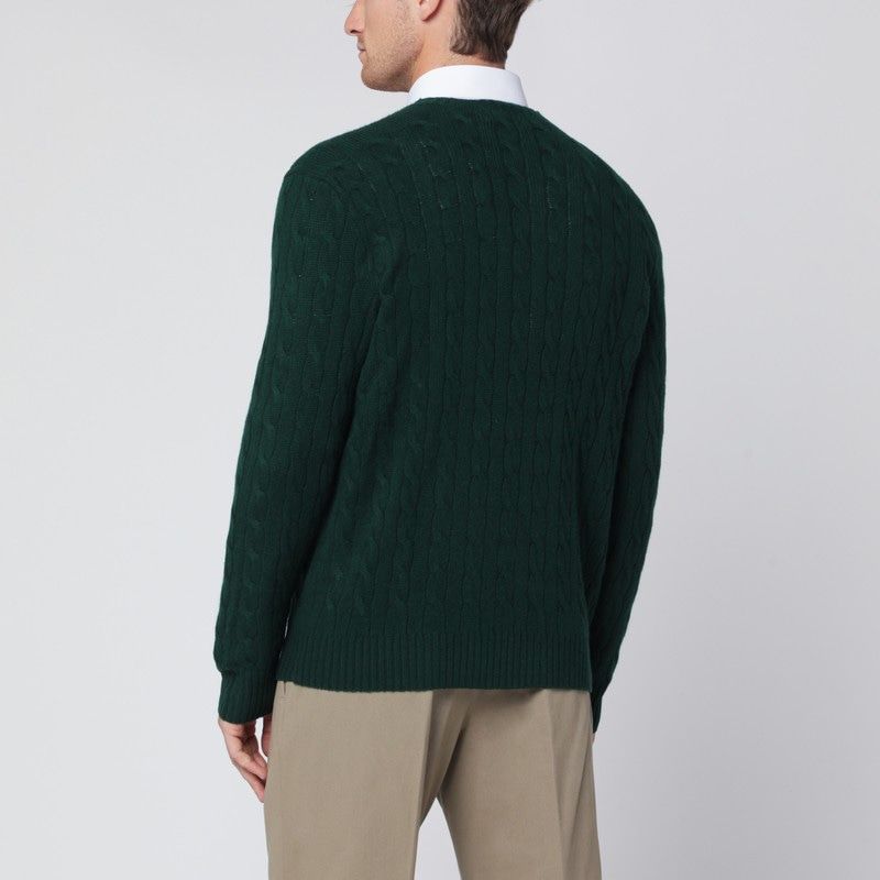 POLO  Wool and Cashmere Cableknit Sweater-OSI