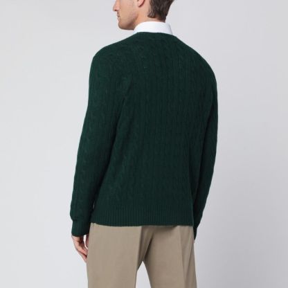 POLO  Wool and Cashmere Cableknit Sweater-OSI