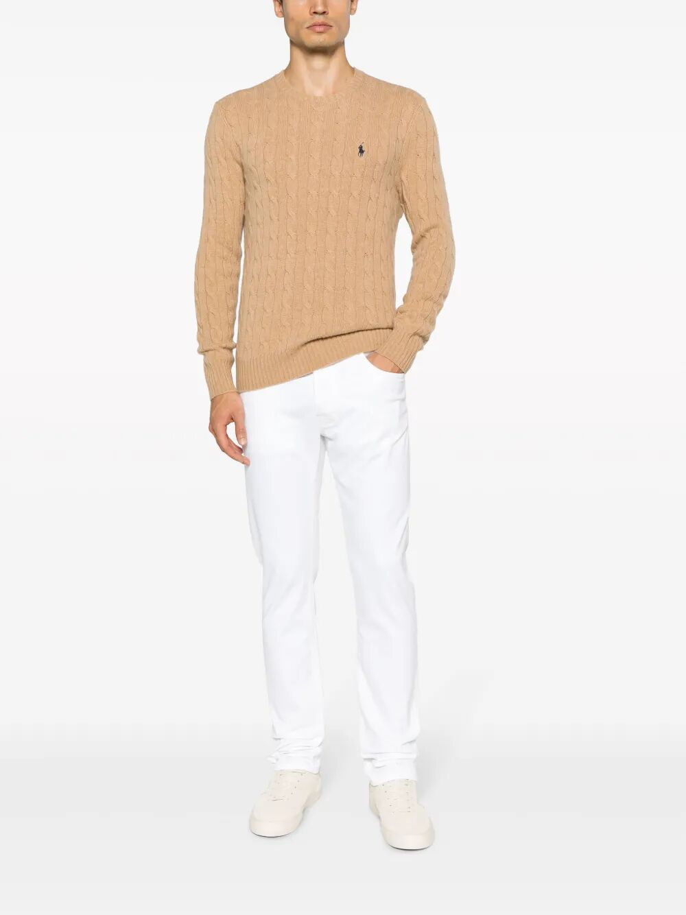 POLO  Long Sleeve Cashmere Blend Pullover for Men-OSI