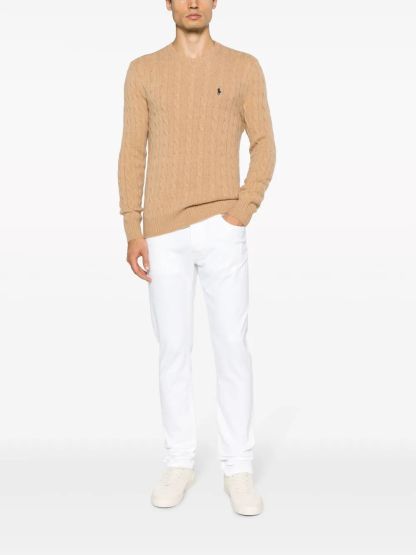 POLO  Long Sleeve Cashmere Blend Pullover for Men-OSI