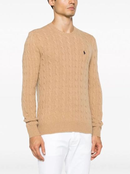 POLO  Long Sleeve Cashmere Blend Pullover for Men-OSI