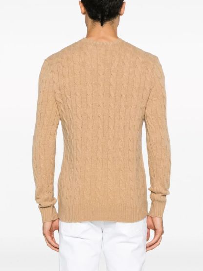 POLO  Long Sleeve Cashmere Blend Pullover for Men-OSI