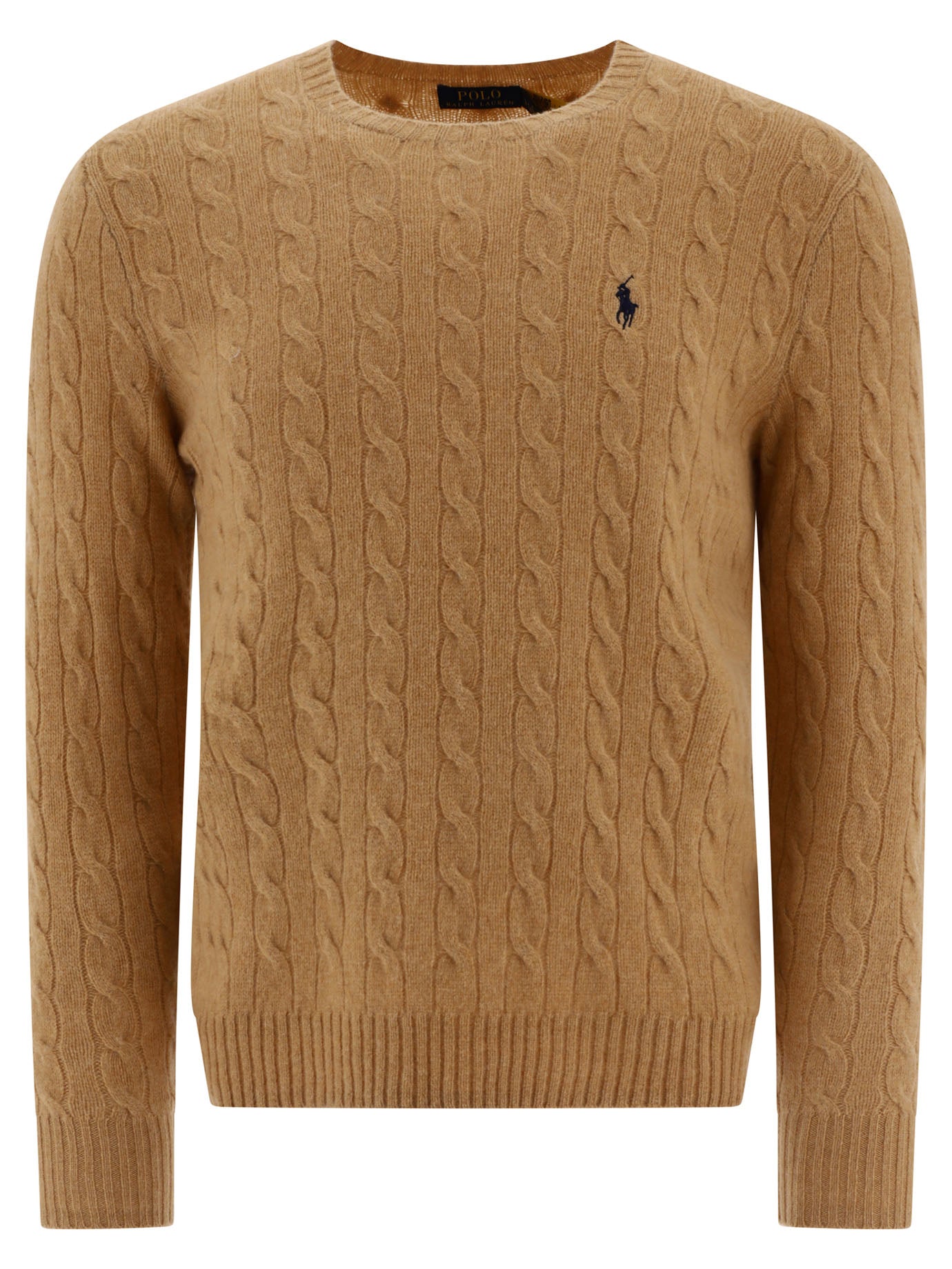 POLO  Crewneck Wool and Cashmere Sweater with Logo - Regular Fit-OSI
