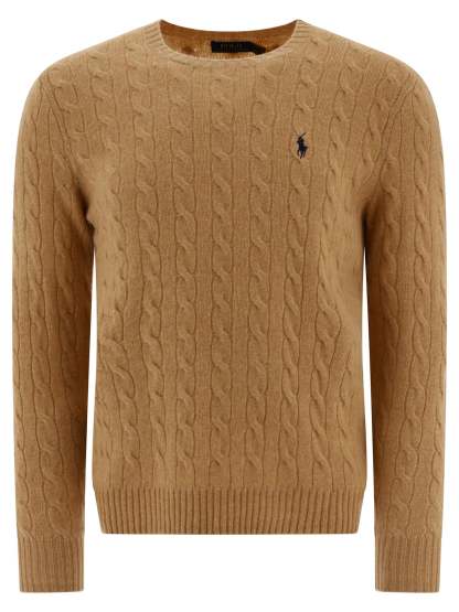 POLO  Crewneck Wool and Cashmere Sweater with Logo - Regular Fit-OSI