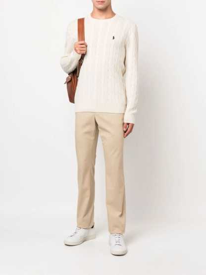 POLO  Wool-Cashmere Cable-Knit Jumper-OSI