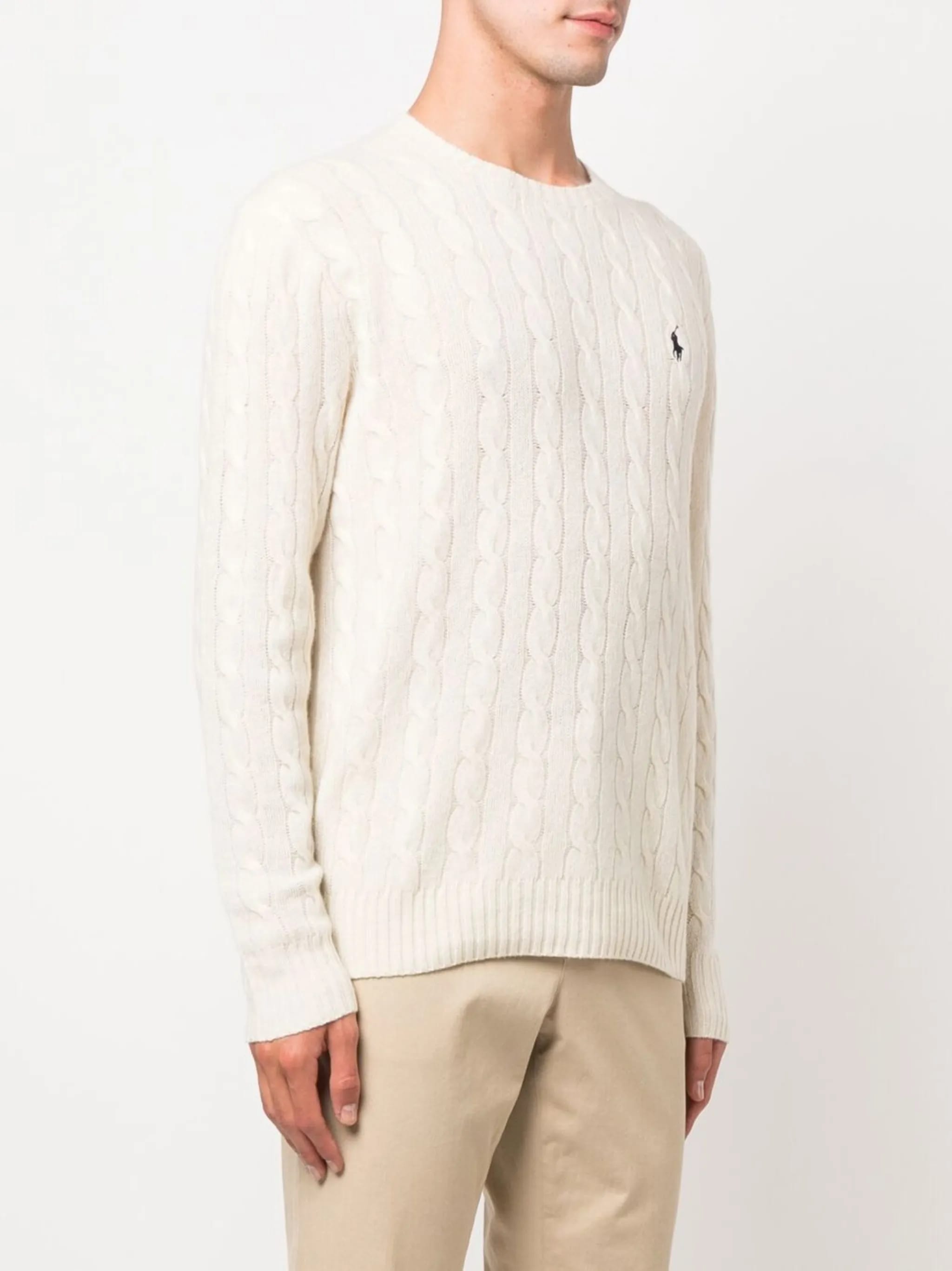 POLO  Wool-Cashmere Cable-Knit Jumper-OSI