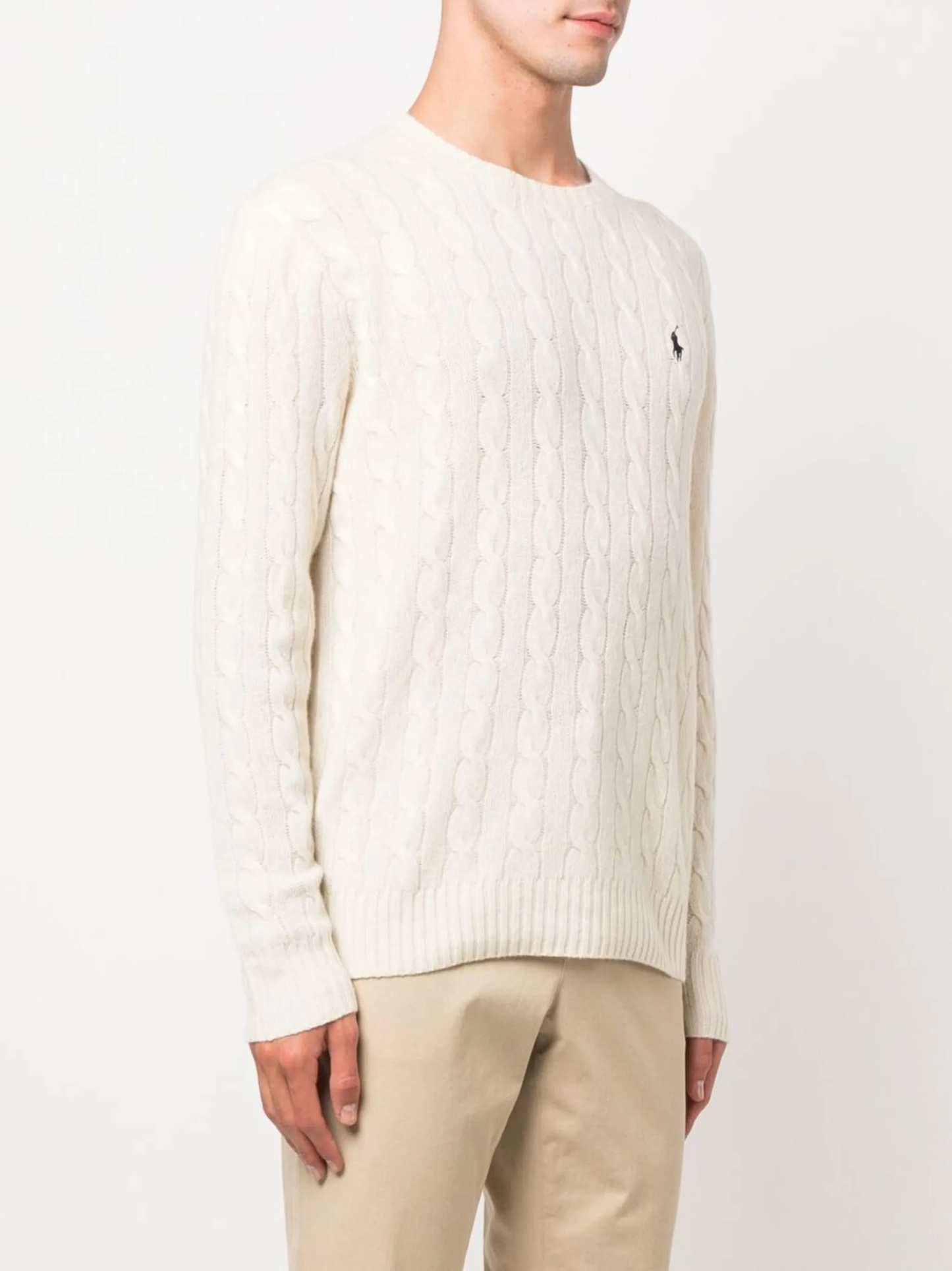 POLO  Wool-Cashmere Cable-Knit Jumper-OSI