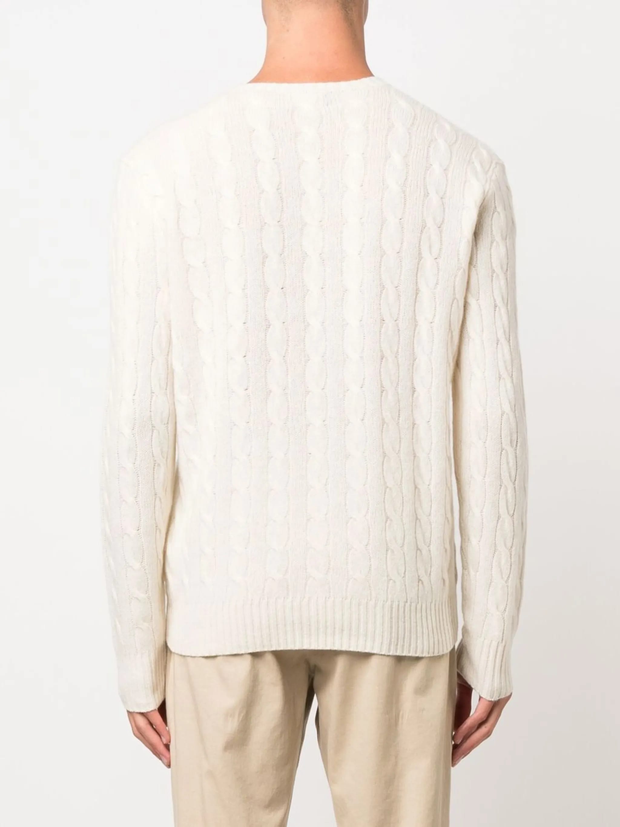 POLO  Wool-Cashmere Cable-Knit Jumper-OSI