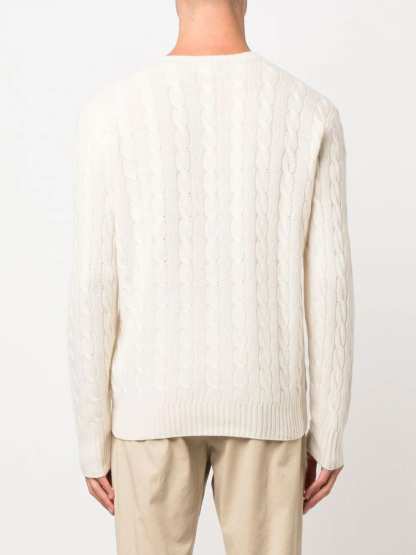 POLO  Wool-Cashmere Cable-Knit Jumper-OSI