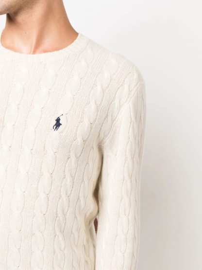 POLO  Wool-Cashmere Cable-Knit Jumper-OSI