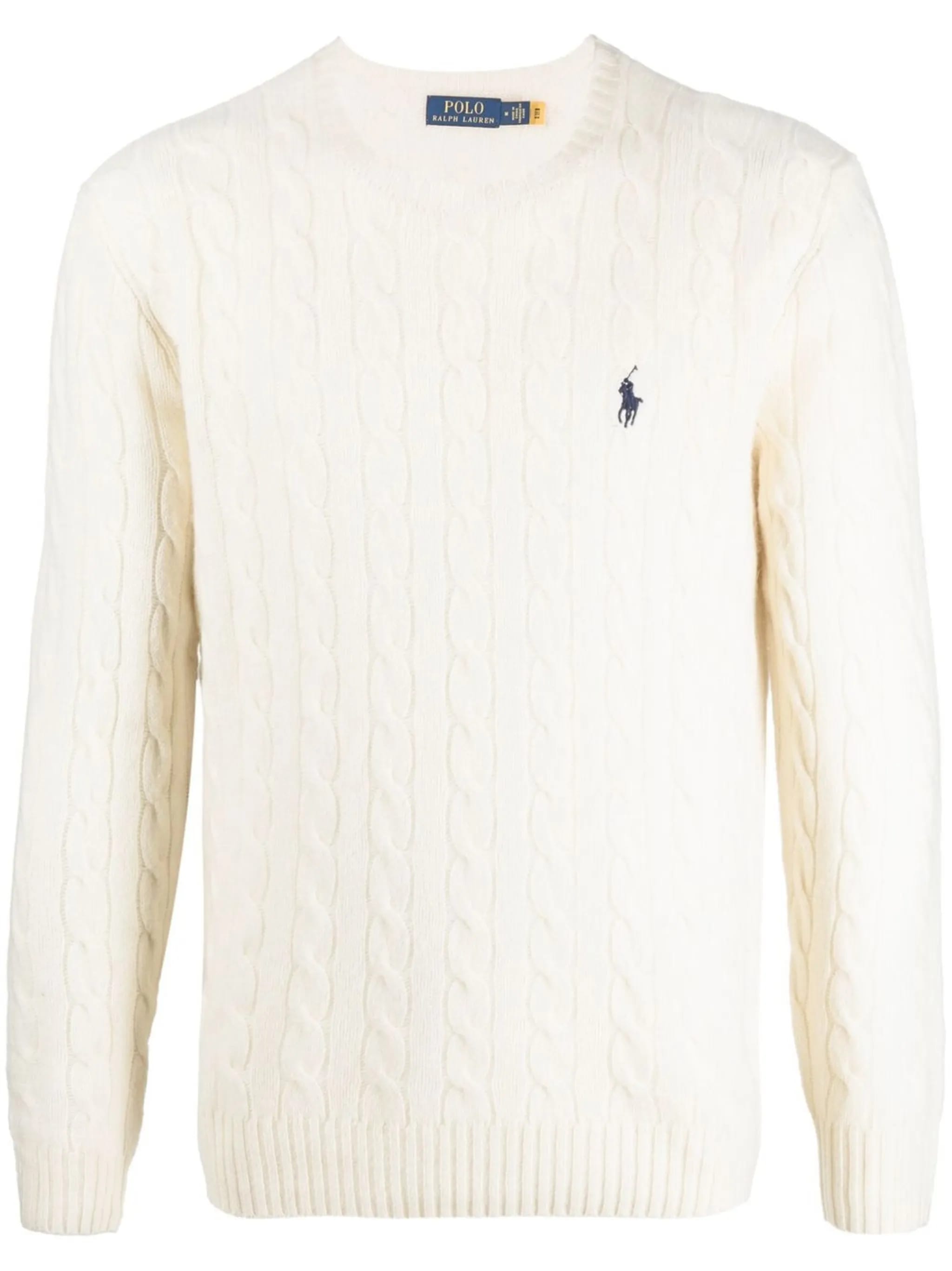 POLO  Wool-Cashmere Cable-Knit Jumper-OSI