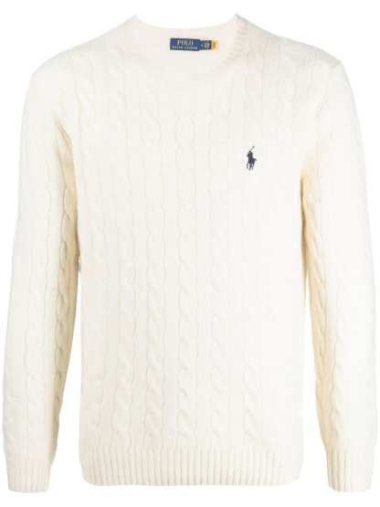POLO  Wool-Cashmere Cable-Knit Jumper-OSI