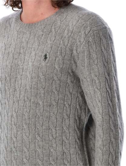 POLO  Wool and Cashmere Cable-Knit Sweater - Regular Fit-OSI