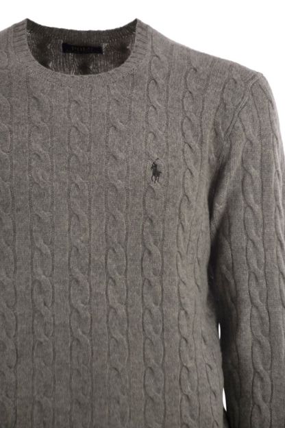 POLO  Wool and Cashmere Cable-Knit Sweater - Regular Fit-OSI