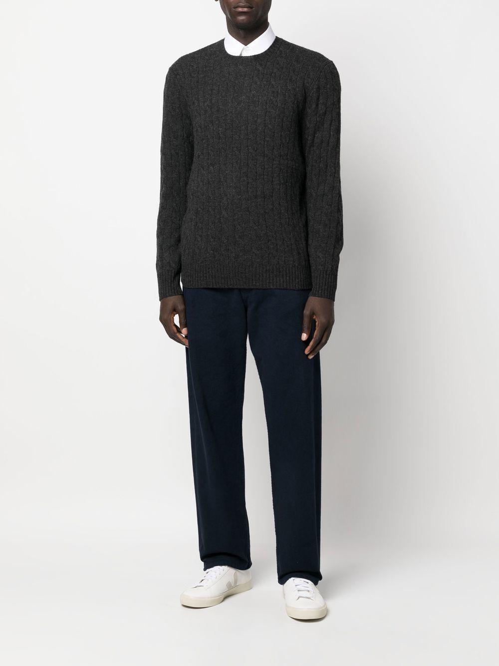 POLO  Men's Cable Wool and Cashmere Sweater-OSI