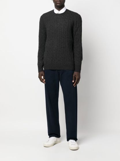 POLO  Men's Cable Wool and Cashmere Sweater-OSI