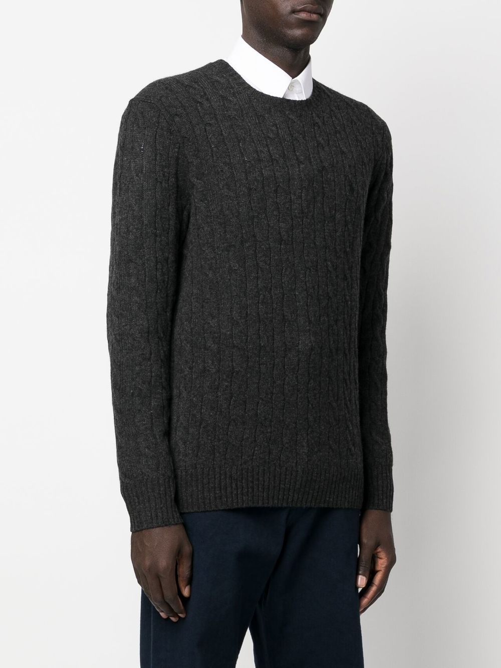 POLO  Men's Cable Wool and Cashmere Sweater-OSI