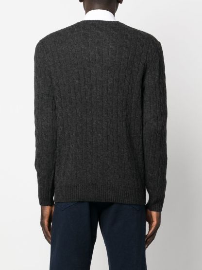 POLO  Men's Cable Wool and Cashmere Sweater-OSI