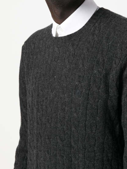 POLO  Men's Cable Wool and Cashmere Sweater-OSI