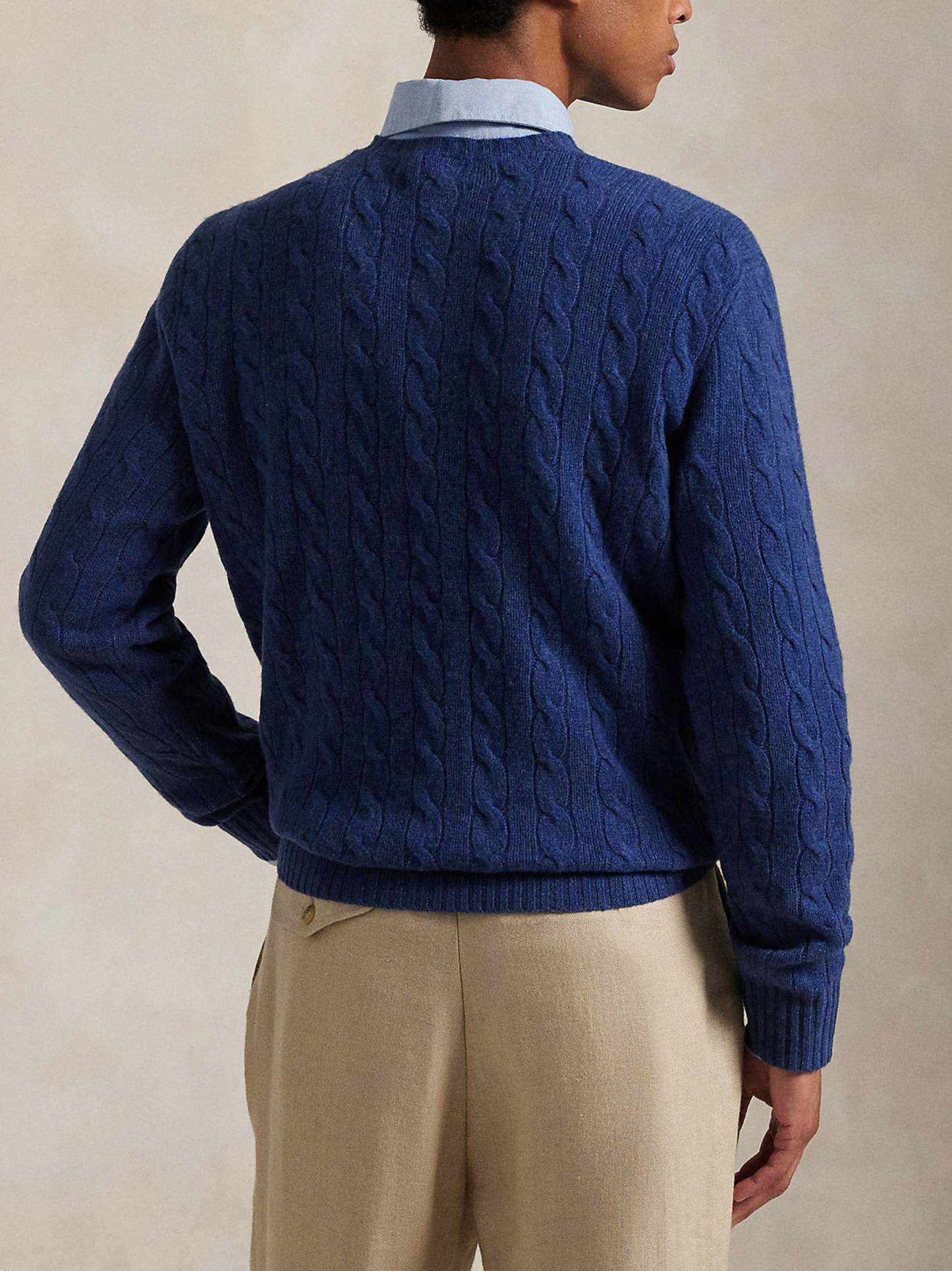 POLO  Men's Cable-Knit Wool-Cashmere Jumper-OSI