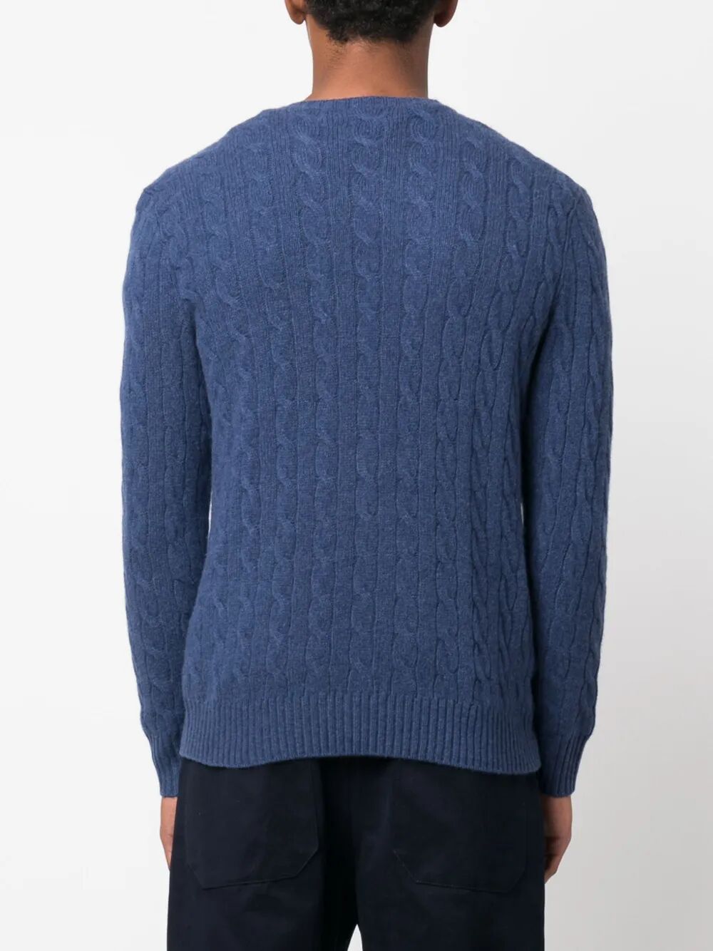 POLO  Men's Cable-Knit Wool-Cashmere Jumper-OSI