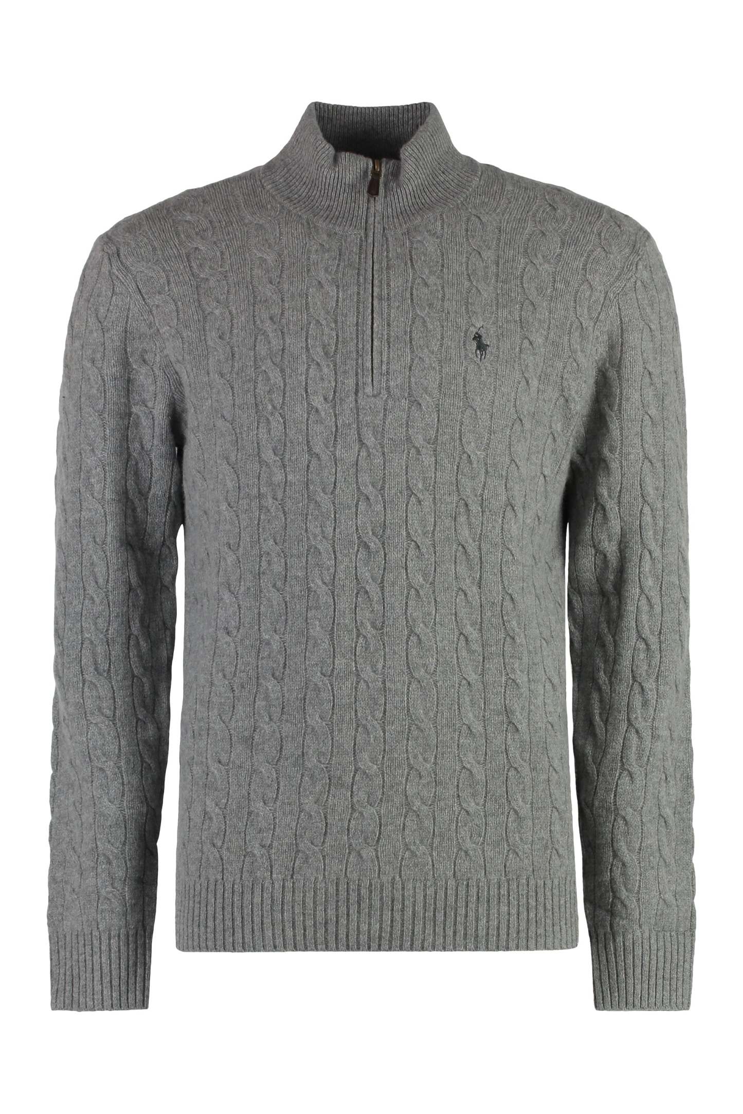 POLO  Men's Wool and Cashmere Cable-Knit Sweater-OSI