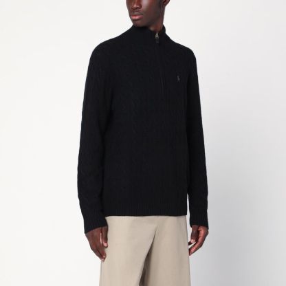 POLO  Regular-Fit Zip Sweater with Braids-OSI