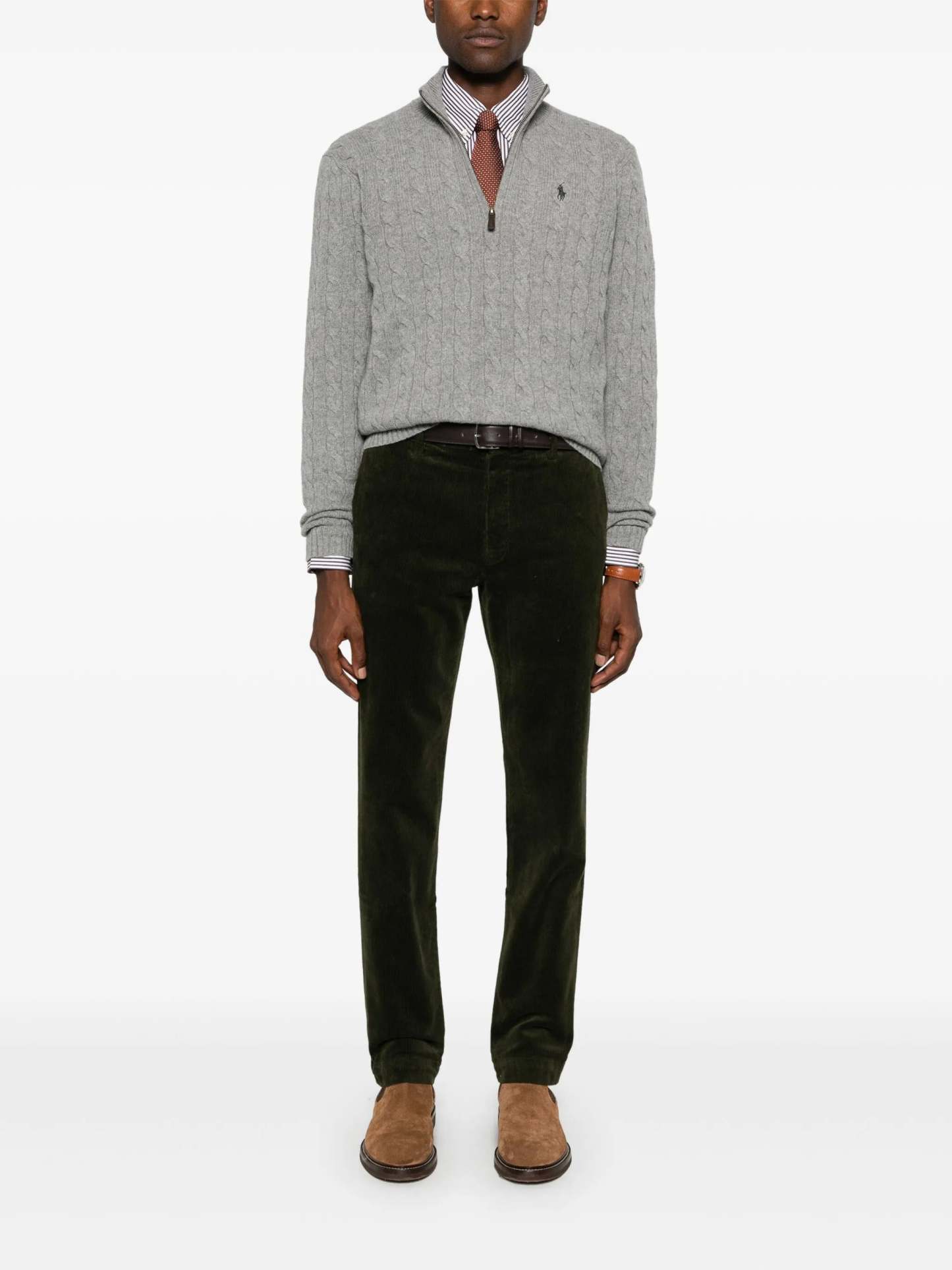 POLO  Cable-Knit Wool-Cashmere Jumper - Regular Fit-OSI