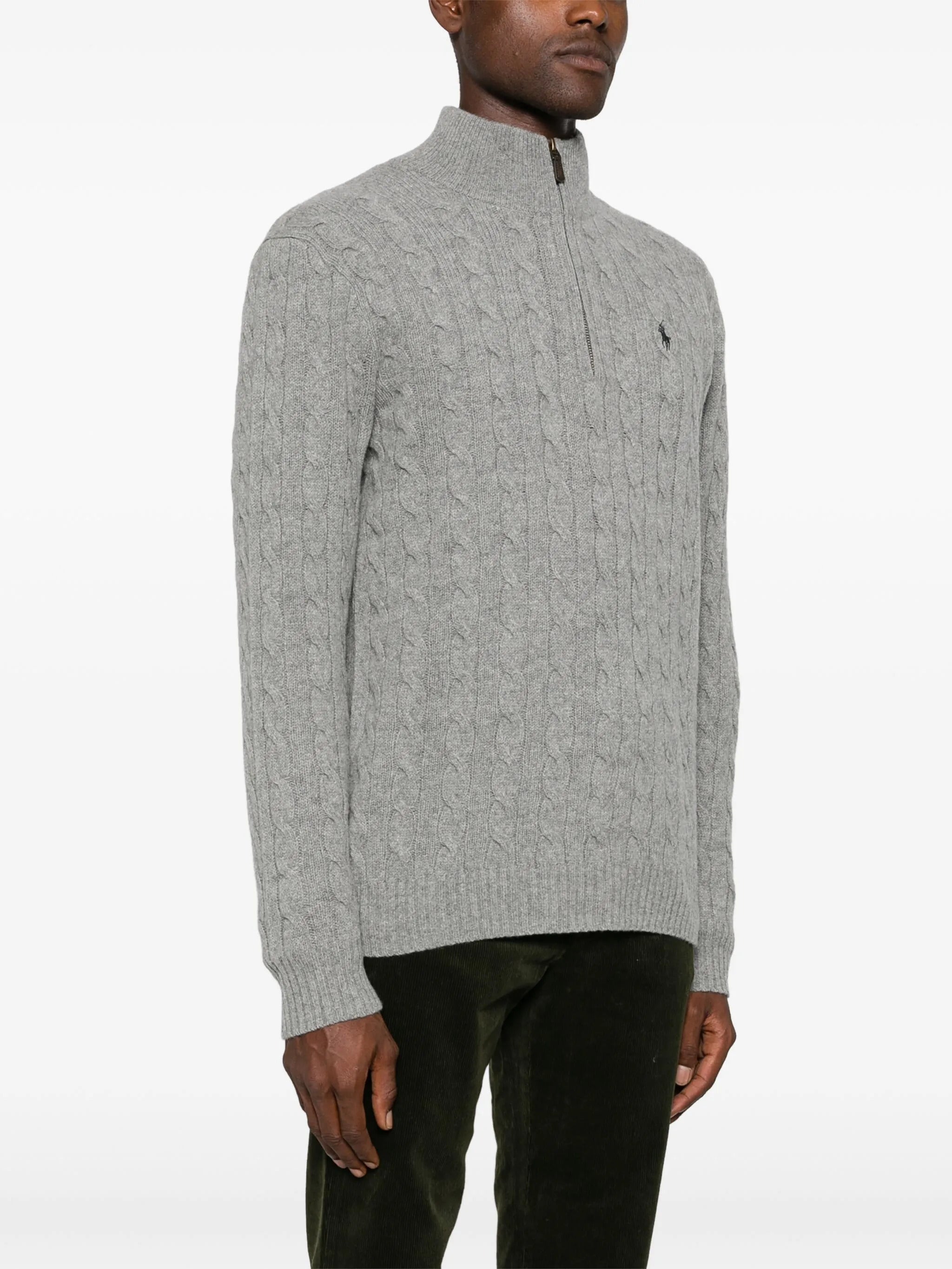 POLO  Cable-Knit Wool-Cashmere Jumper - Regular Fit-OSI