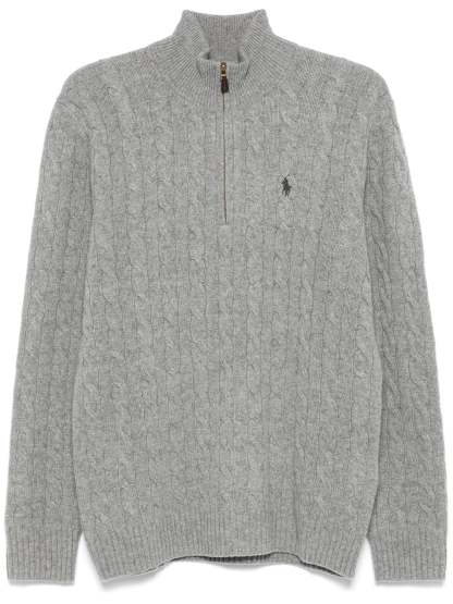 POLO  Cable-Knit Wool-Cashmere Jumper - Regular Fit-OSI