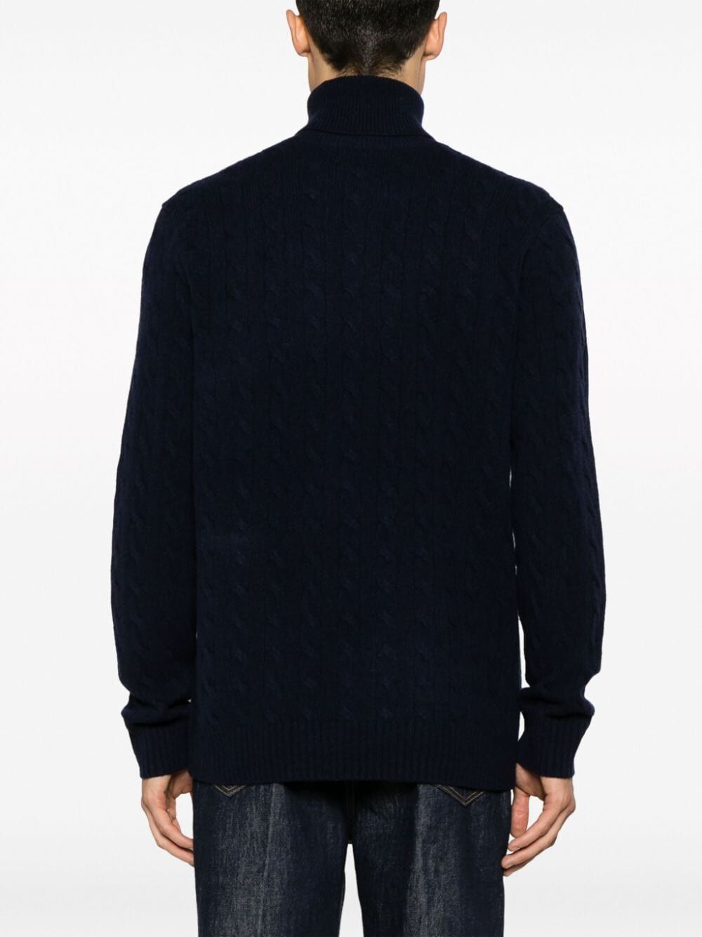 POLO  Cable Knit Roll Neck Jumper for Men-OSI