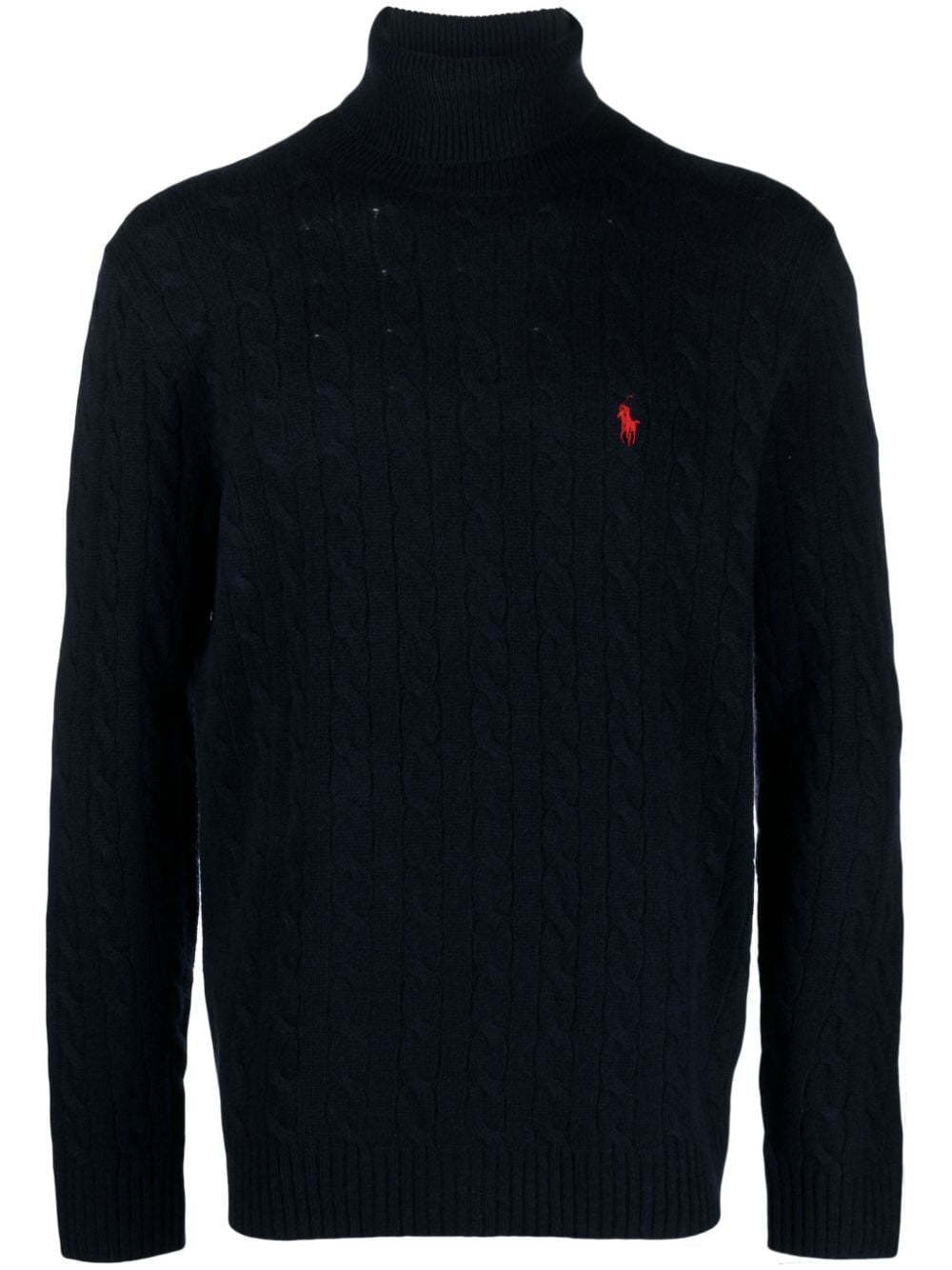 POLO  Cable Knit Roll Neck Jumper for Men-OSI