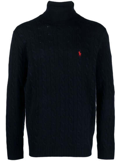 POLO  Cable Knit Roll Neck Jumper for Men-OSI