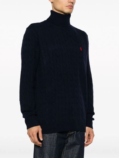 POLO  Men's Long Sleeve Wool & Cashmere Pullover-OSI