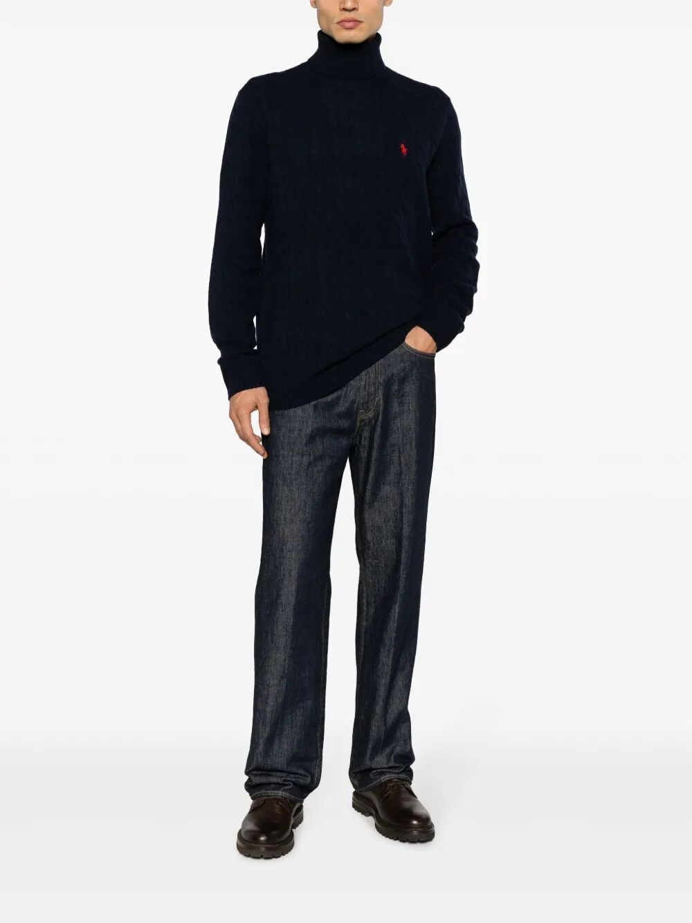 POLO  Men's Long Sleeve Wool & Cashmere Pullover-OSI