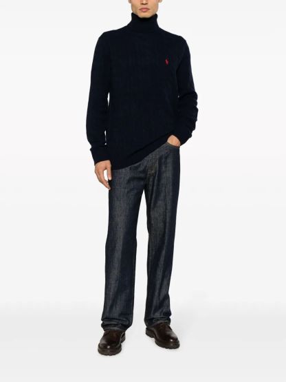 POLO  Men's Long Sleeve Wool & Cashmere Pullover-OSI