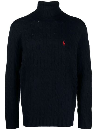 POLO  Men's Long Sleeve Wool & Cashmere Pullover-OSI